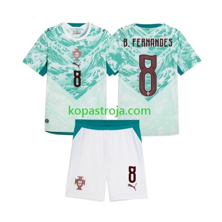 Billiga Fotbollströjor Portugal Bruno Fernandes 8 Barn Borta tröja 2026 2027 Kortärmad